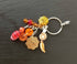 Keyring Handbag Charm with Orange Beads