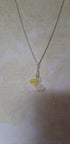 Yellow tulip necklace and earrings set