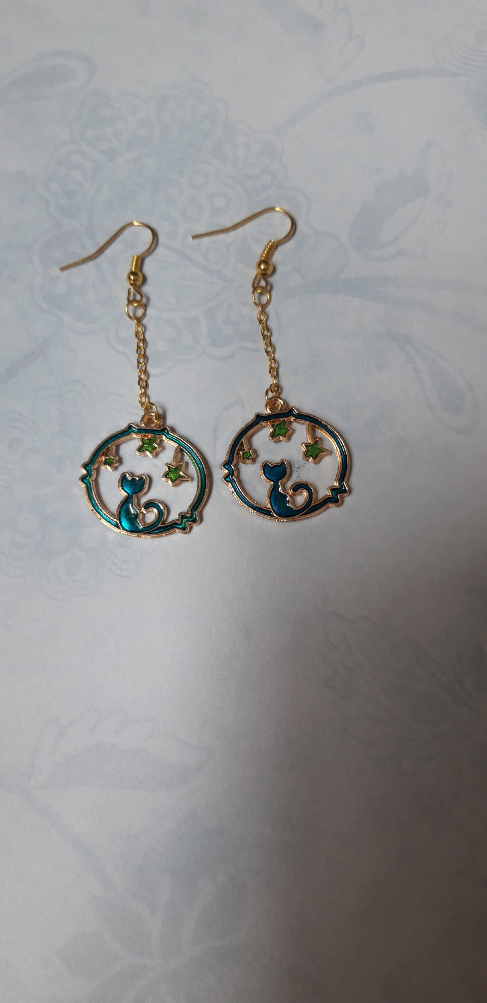 Mystic cats necklace and earring set