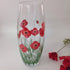 Hand Painted Large Barrel Vase Red Poppy Design