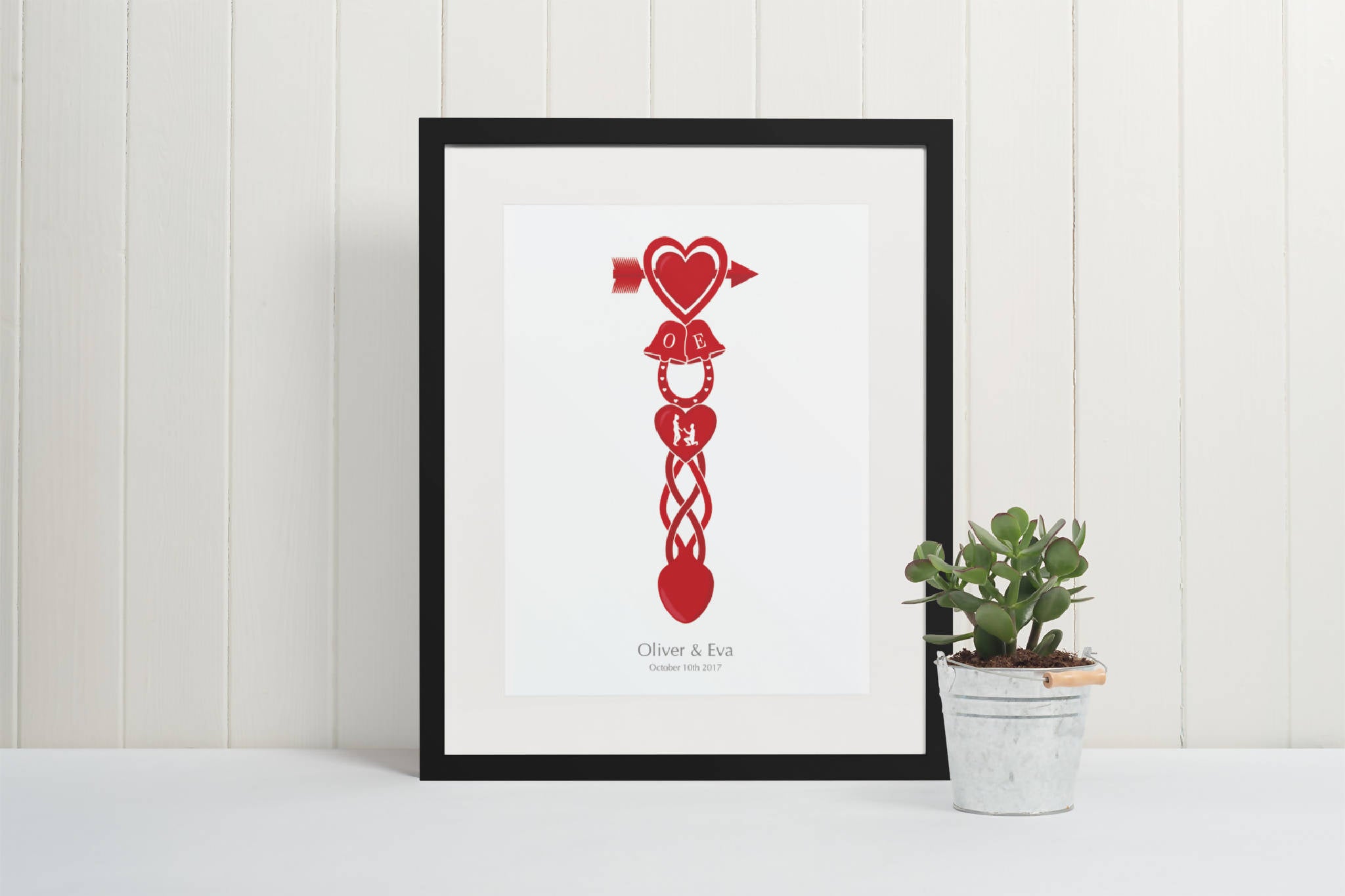 Personalised Lovespoon Print, Wedding, Anniversary, Gift of Love