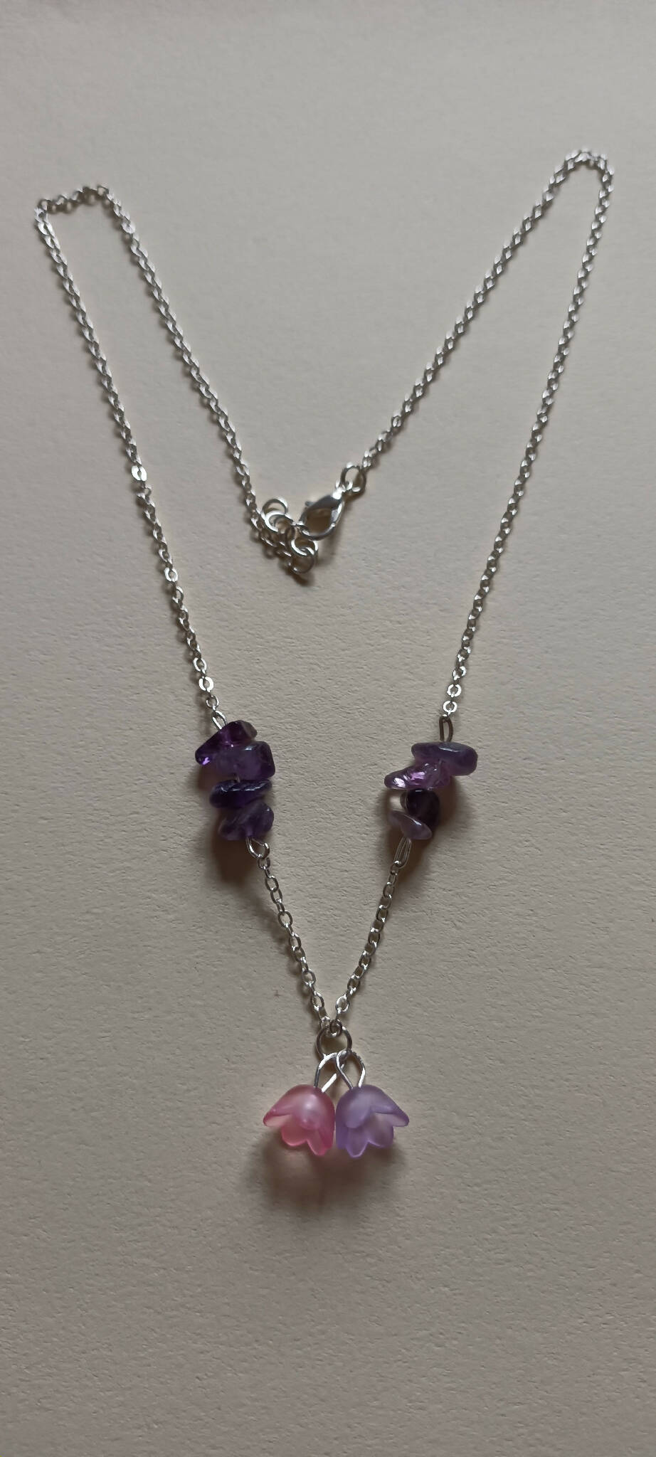 Amethyst flower necklace