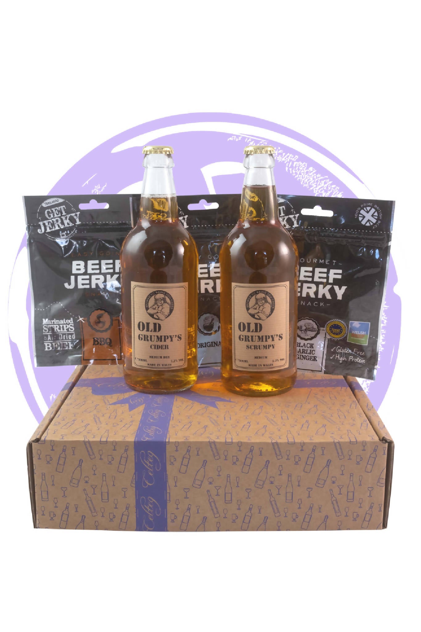 Old Grumpy’s Welsh Cider & Beef Jerky Gift Box