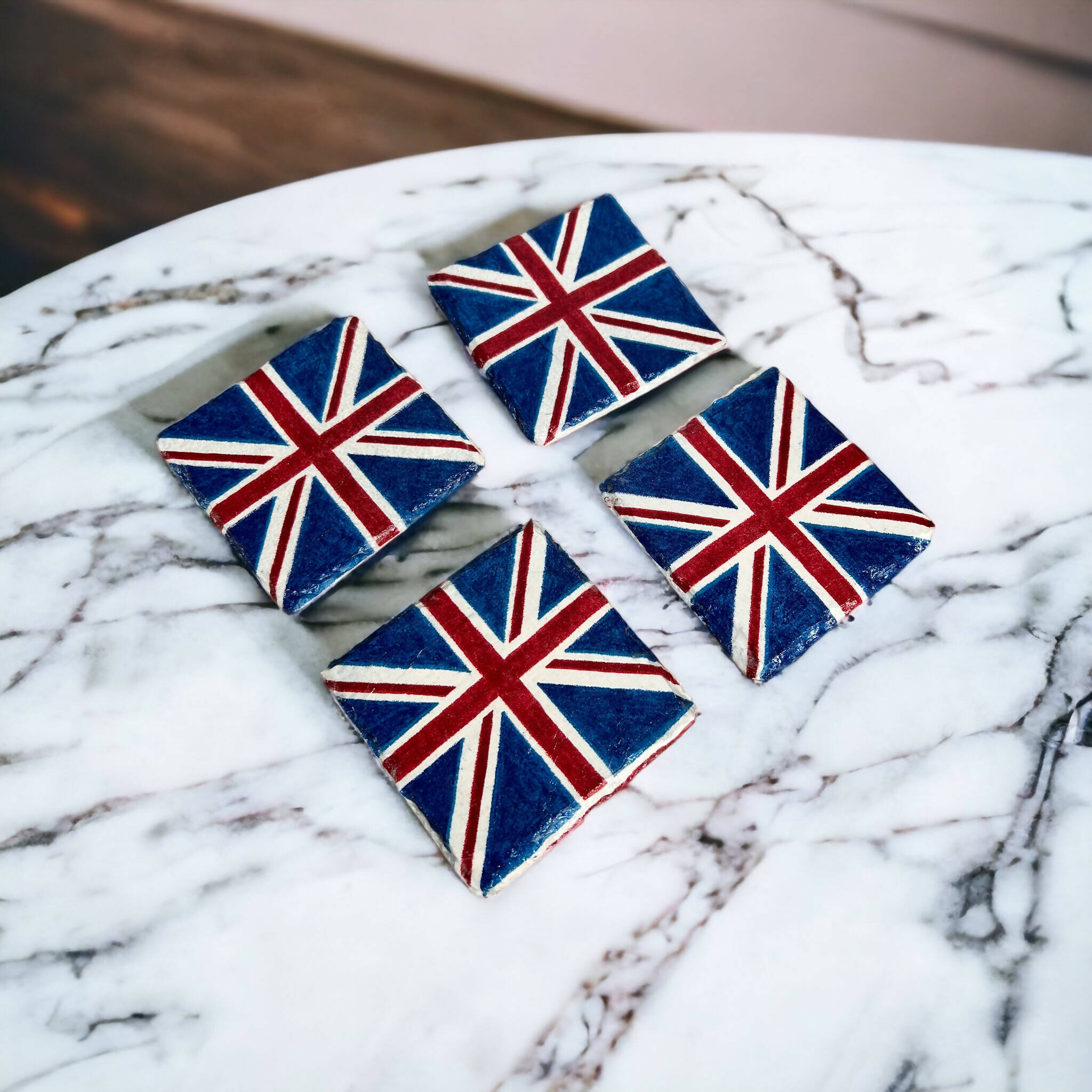 Slate Union Jack, coronation coasters