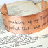 Shakespeare Quote 'Pricking of my thumbs' Macbeth Quote Copper Cuff Bracelet