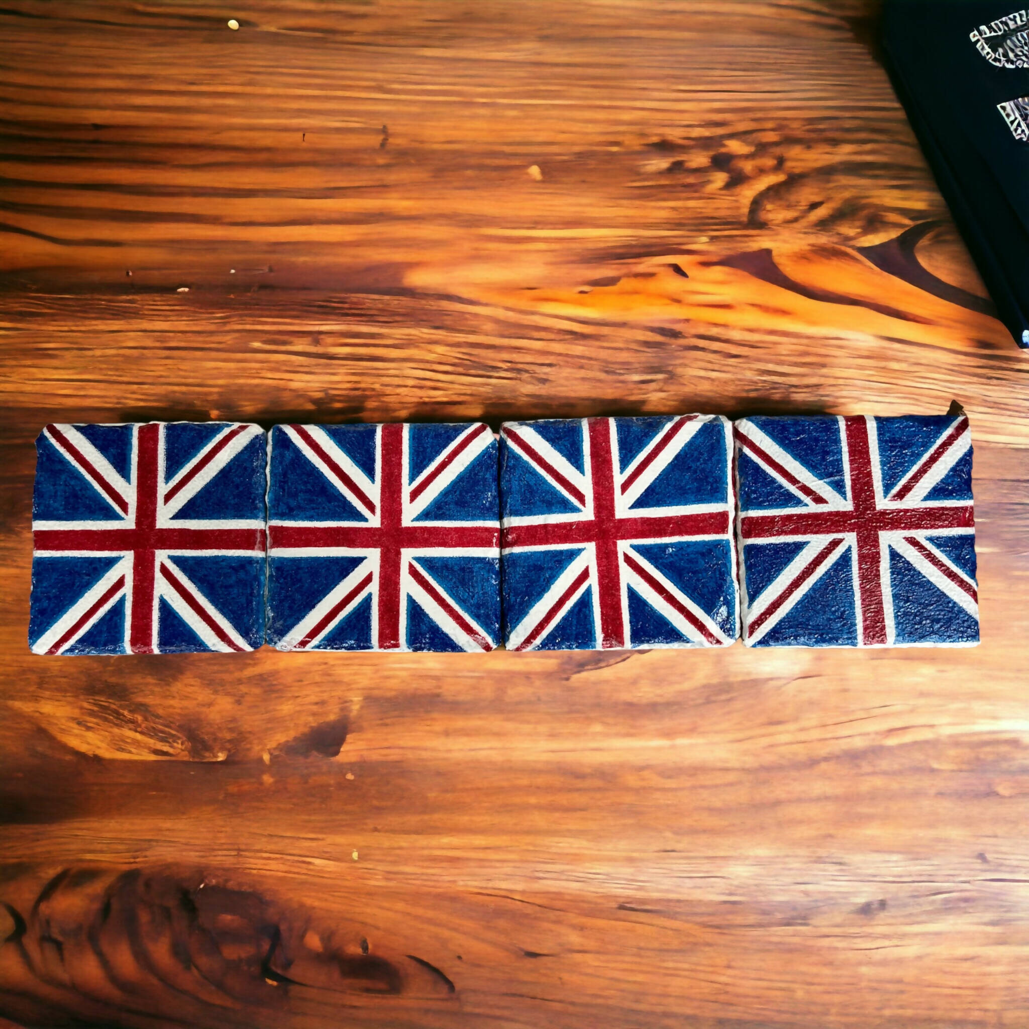 Slate Union Jack, coronation coasters