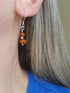 Amber and silver earrings