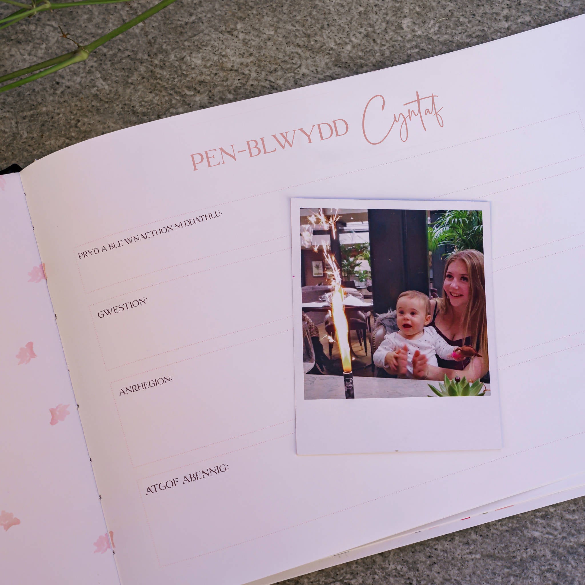 Luxury Welsh Baby Memory Book