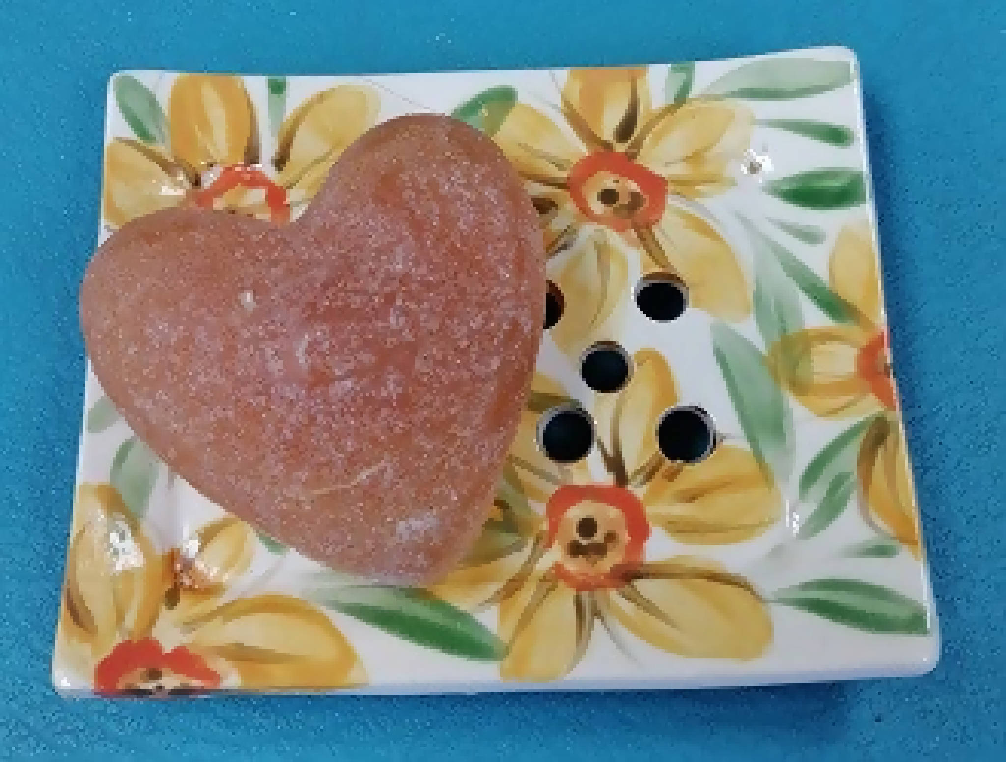 Daffodil soap dish, hand made and hand decorated