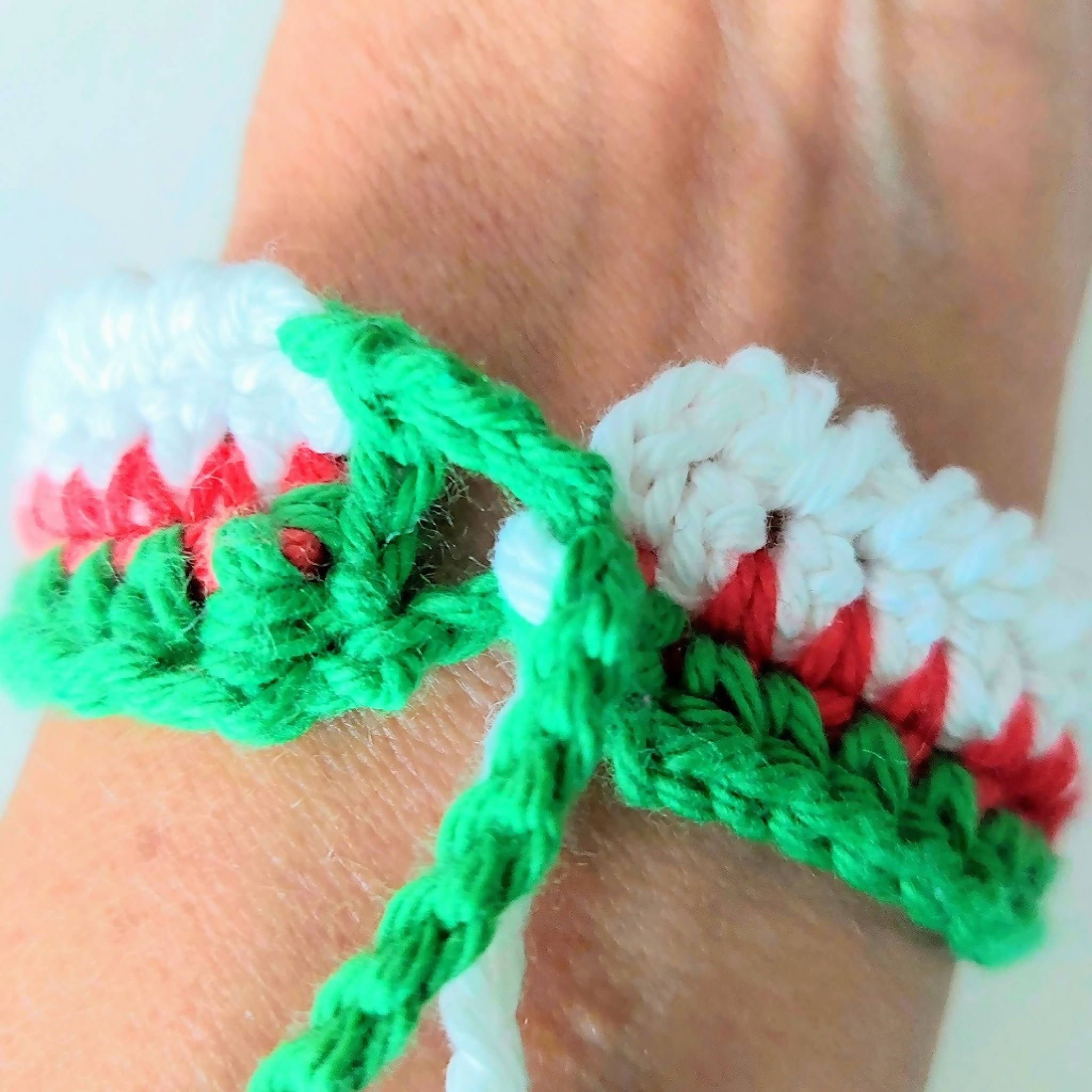 Bracelet in Welsh Colours with Dragon Charm