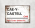 Cae Y Castell - Flint Town United FC aluminium printed metal street sign - gift, keepsake, football gift