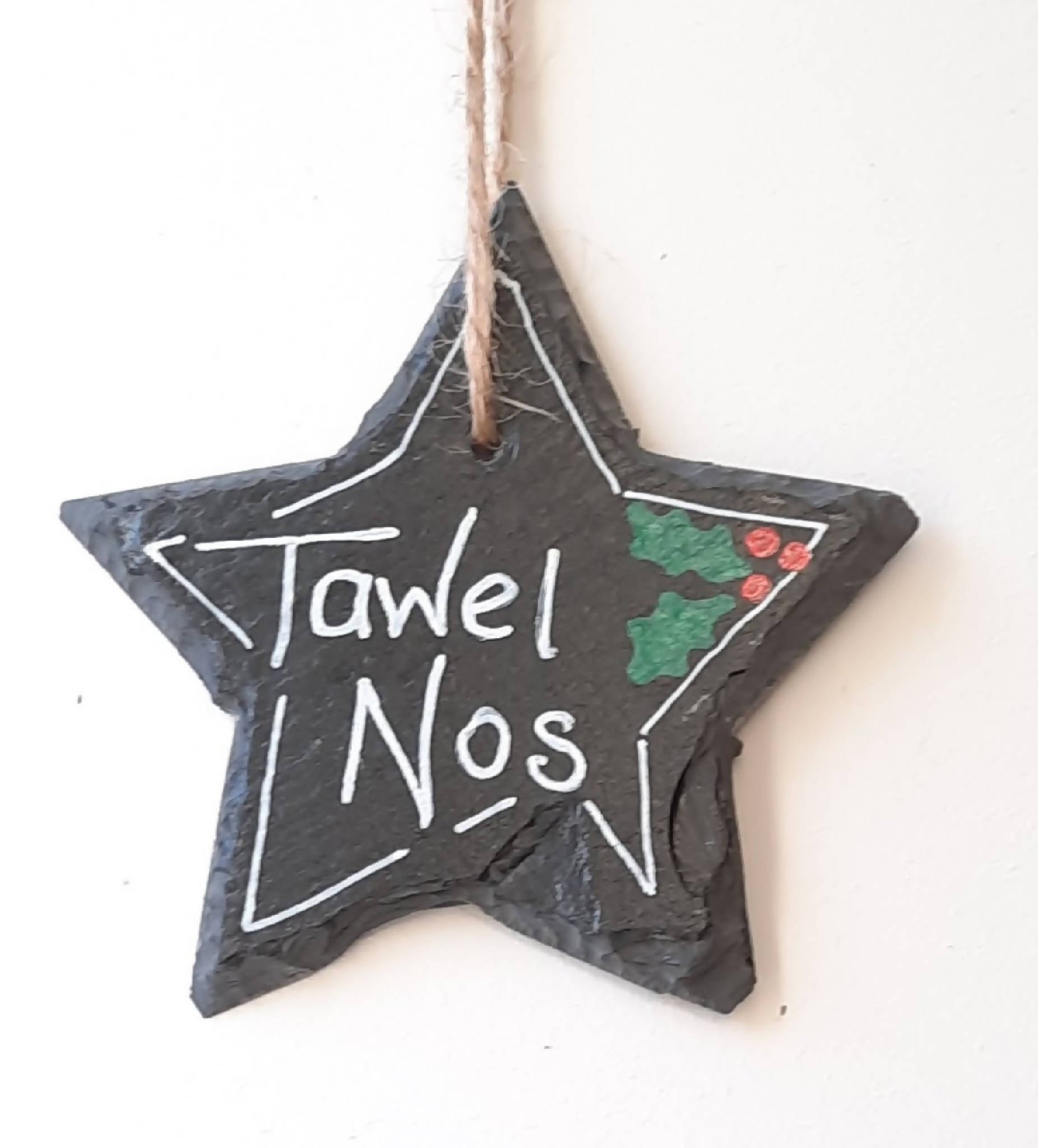 Slate Star Welsh Christmas Decoration