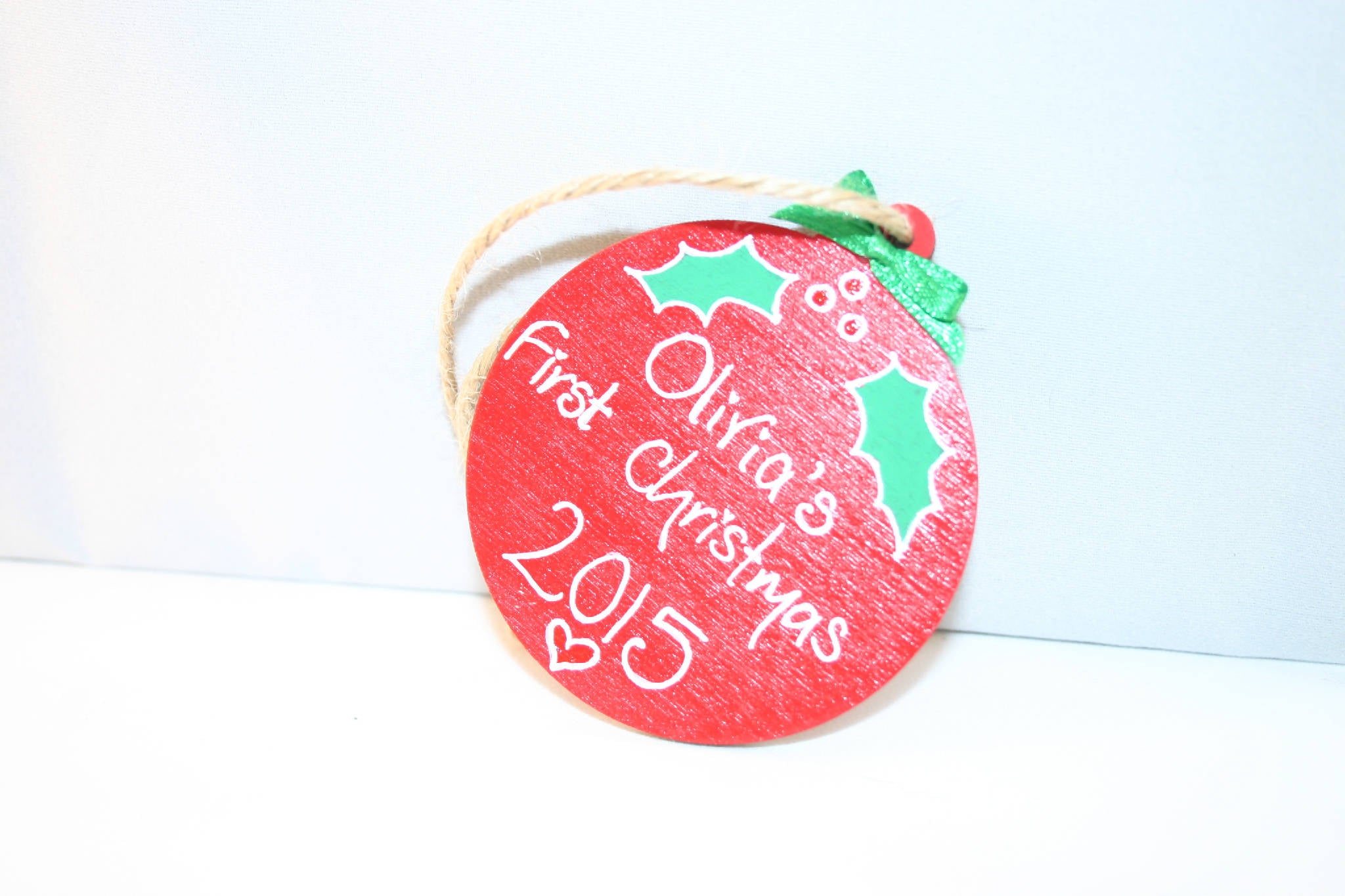 Personalised Christmas bauble decorations