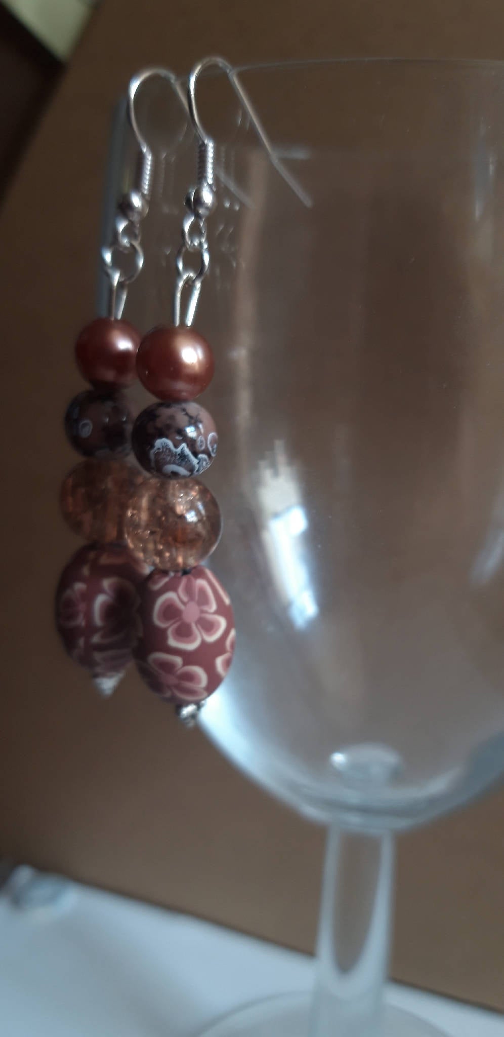 Soft brown earrings