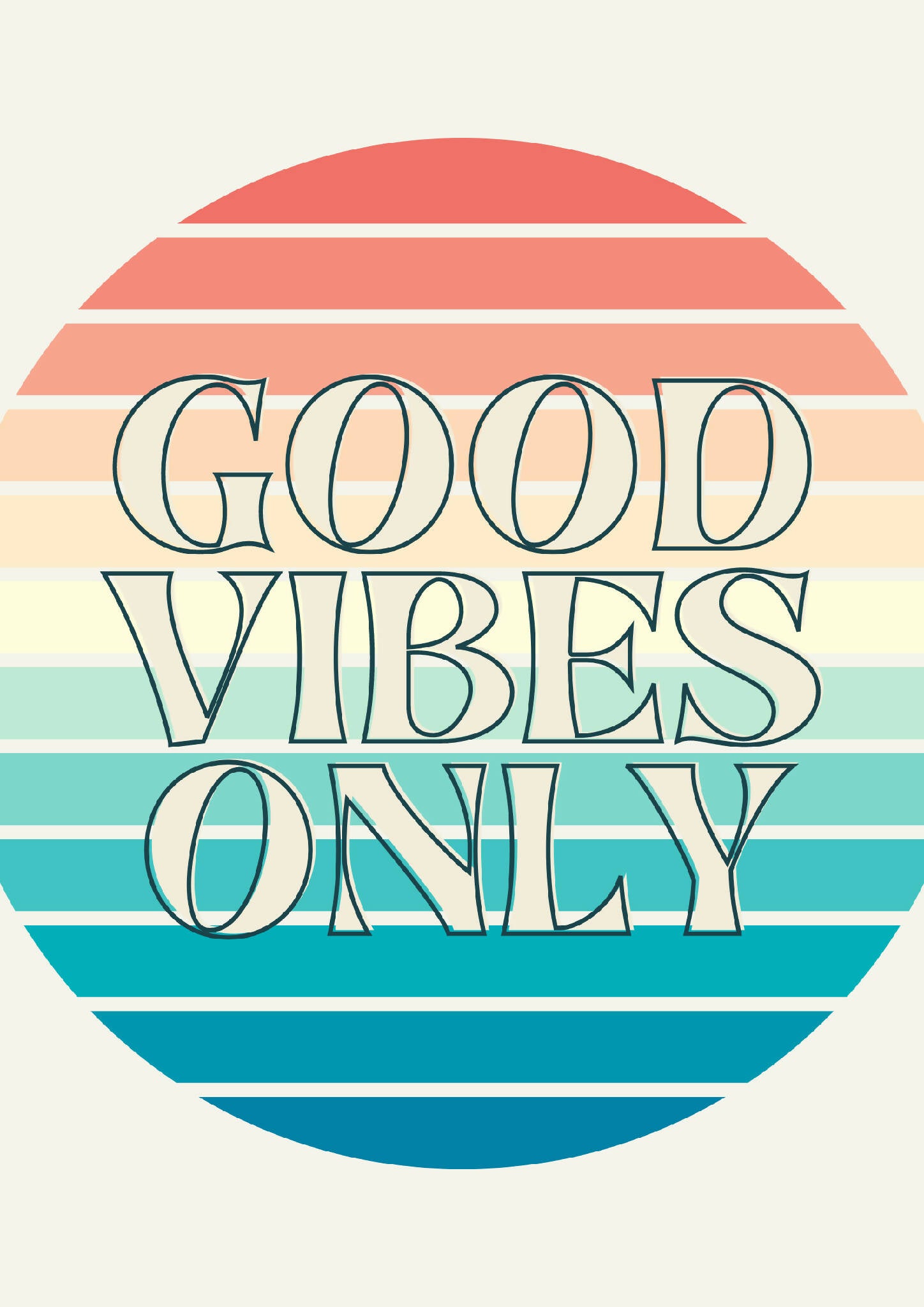 Good vibes only, Print, Poster, Wall art, Welsh poster, Digital Art, A5