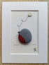 Pebble Picture: Robin with Heart Balloon