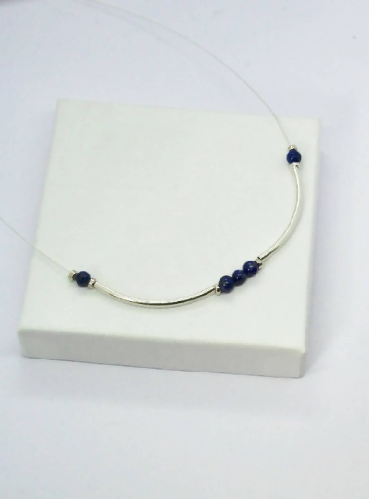 Lapis lazuli and sterling silver necklace