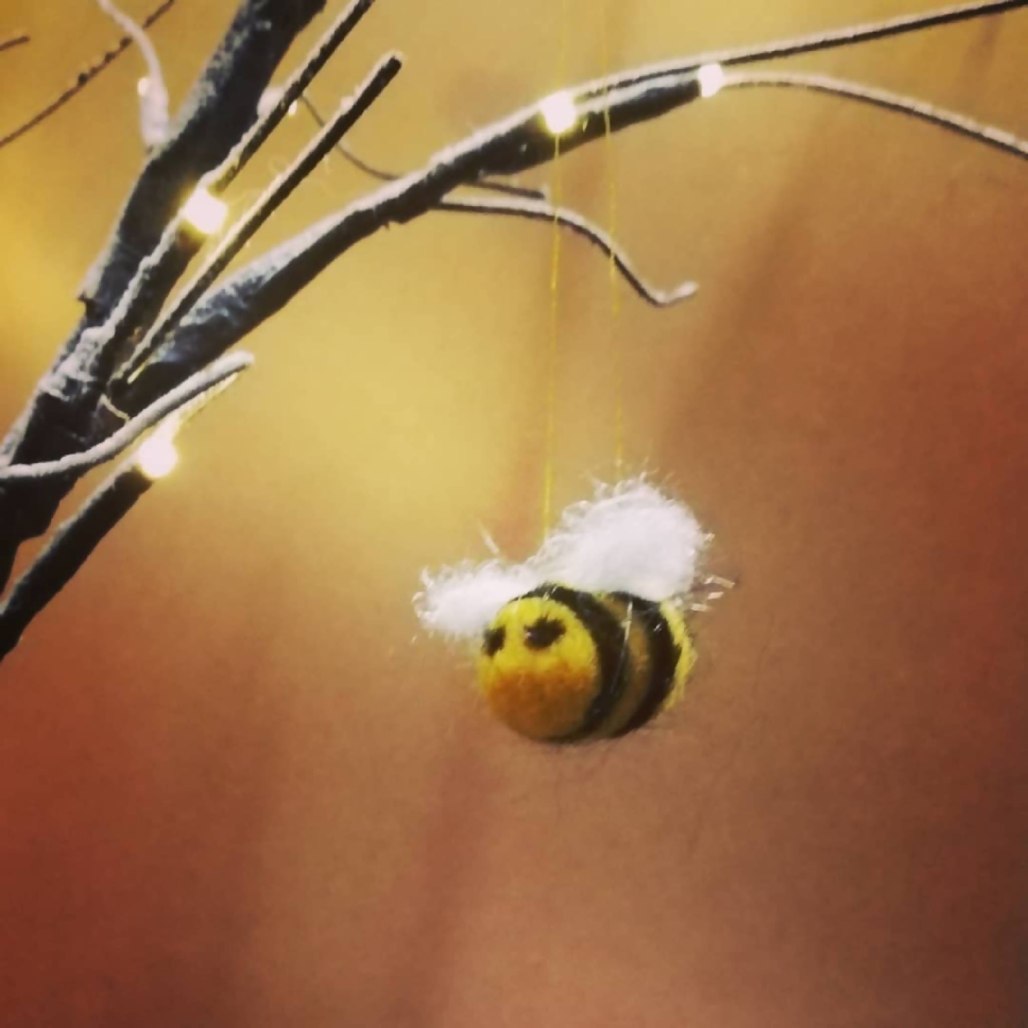 Needle felted bee