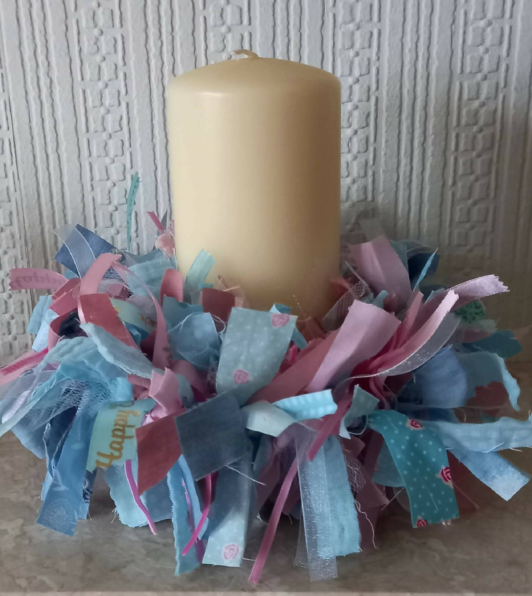 Mini Rag Wreath Kit - Pinks and Blues