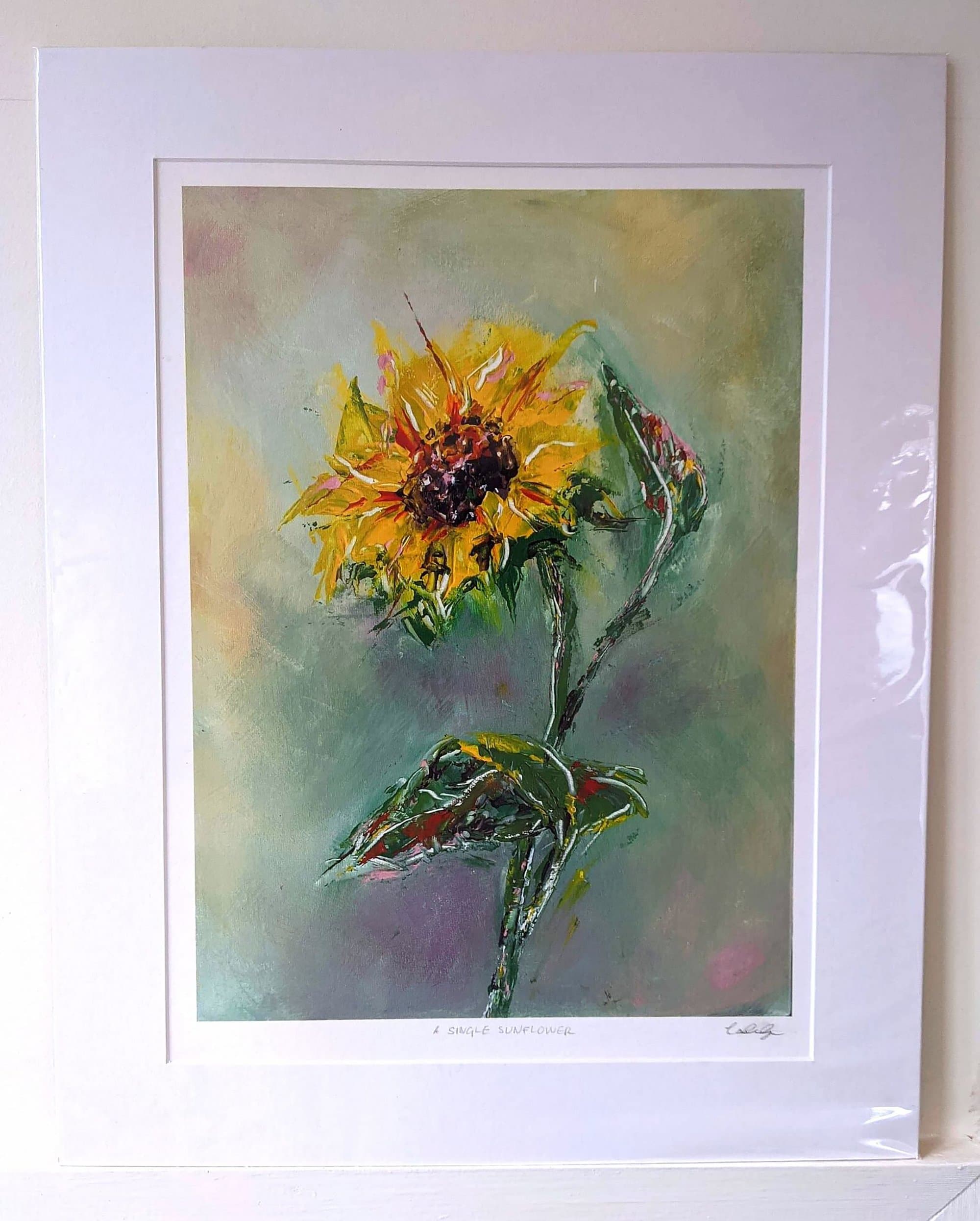 Single Sunflower Giclee Print