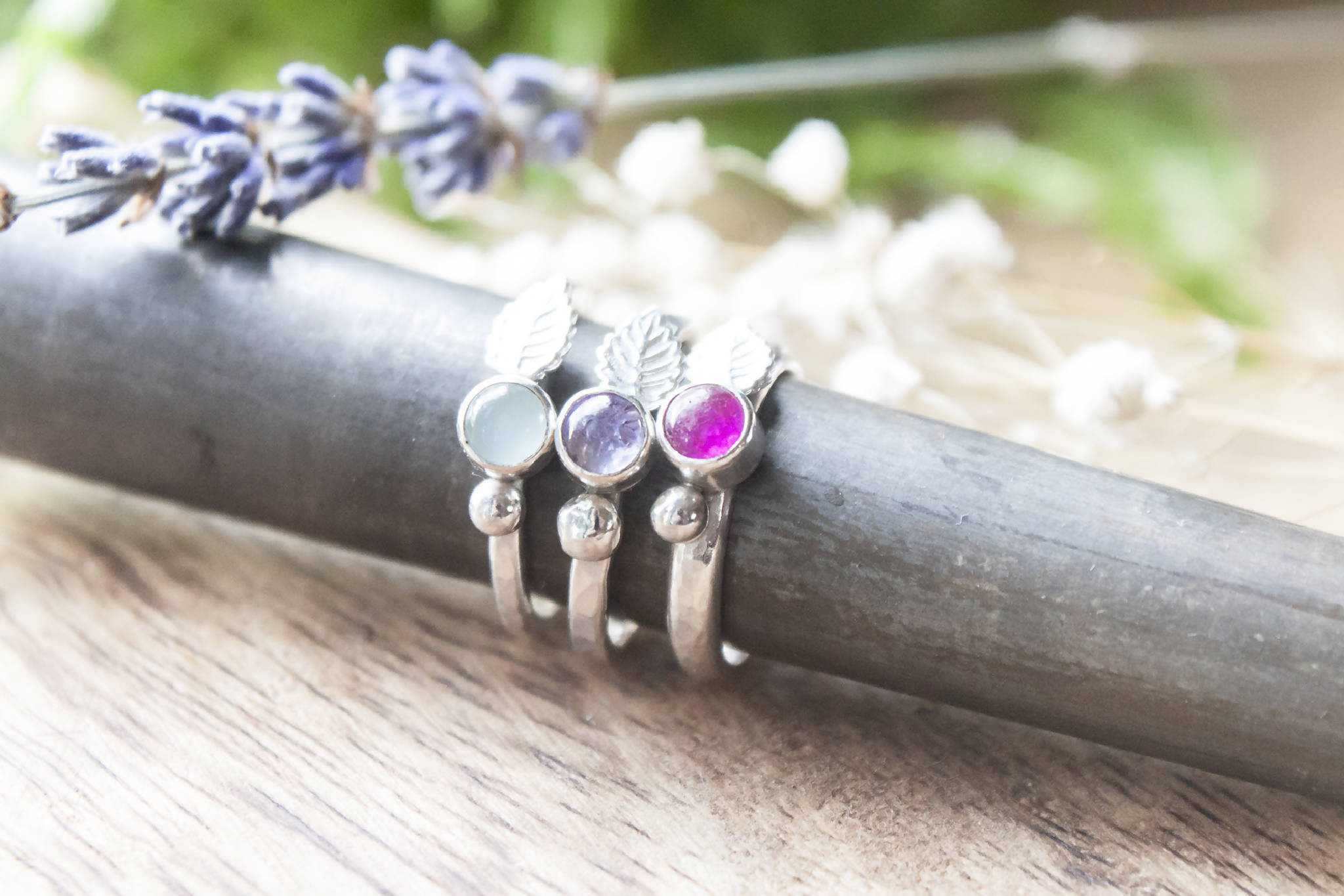 Handmade Silver Blodau Bach Flower Ring