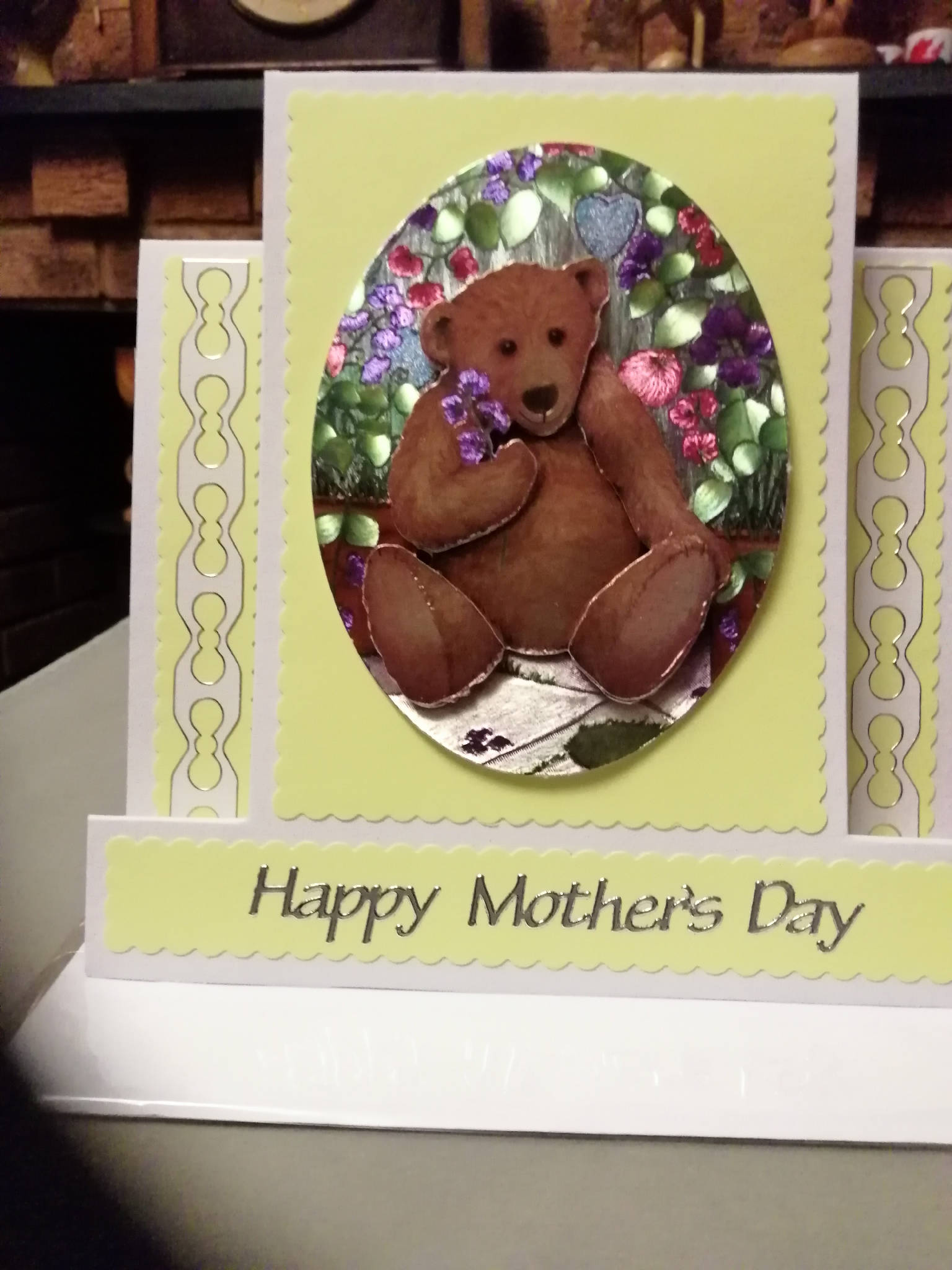 Mother's Day Card, handmade, easel type