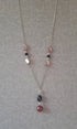 Pink necklace and earring set