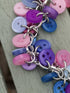 Button Bracelet (Multi Purple/Pink/Blue)