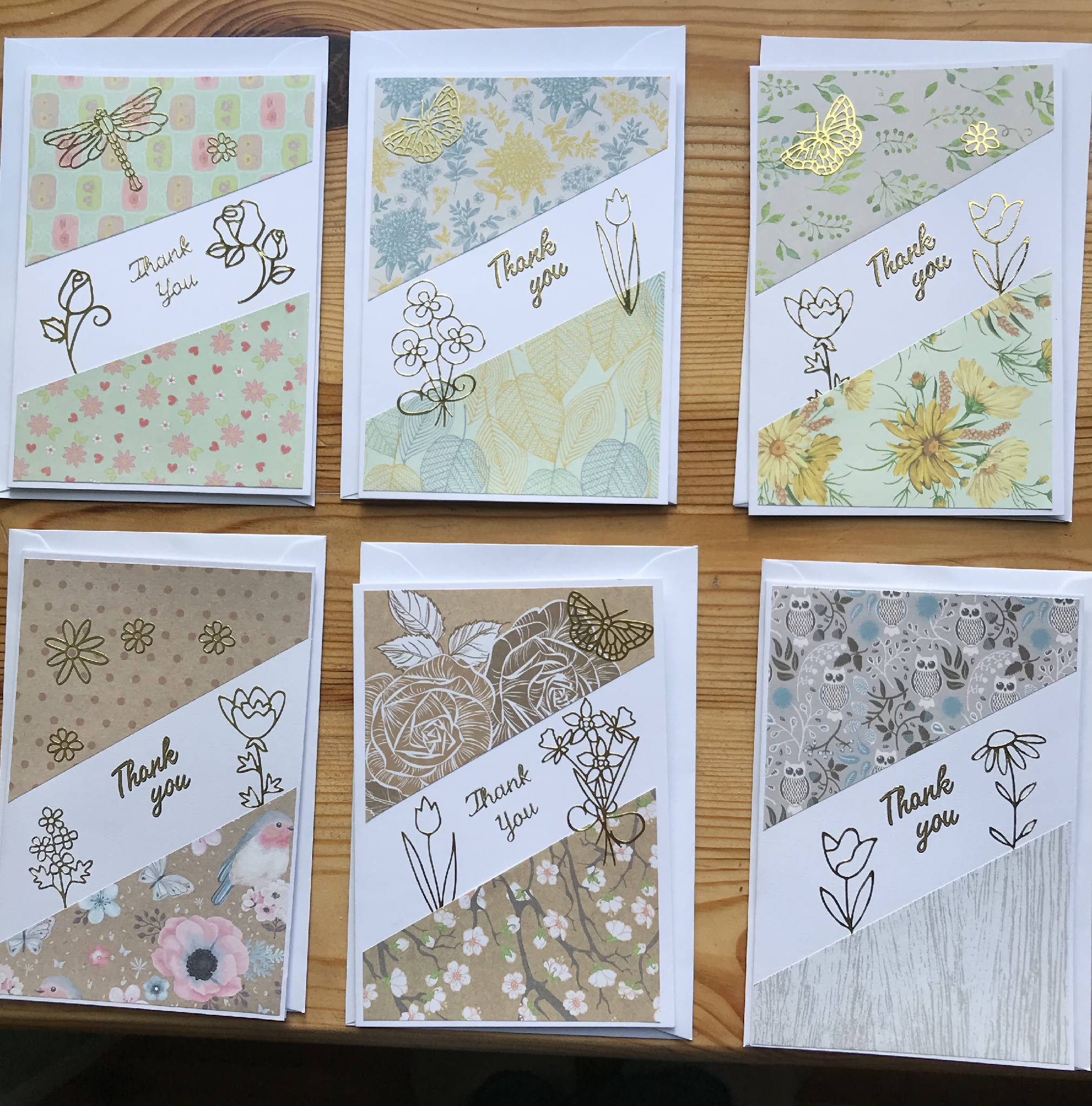 6 Handmade Thank You Cards