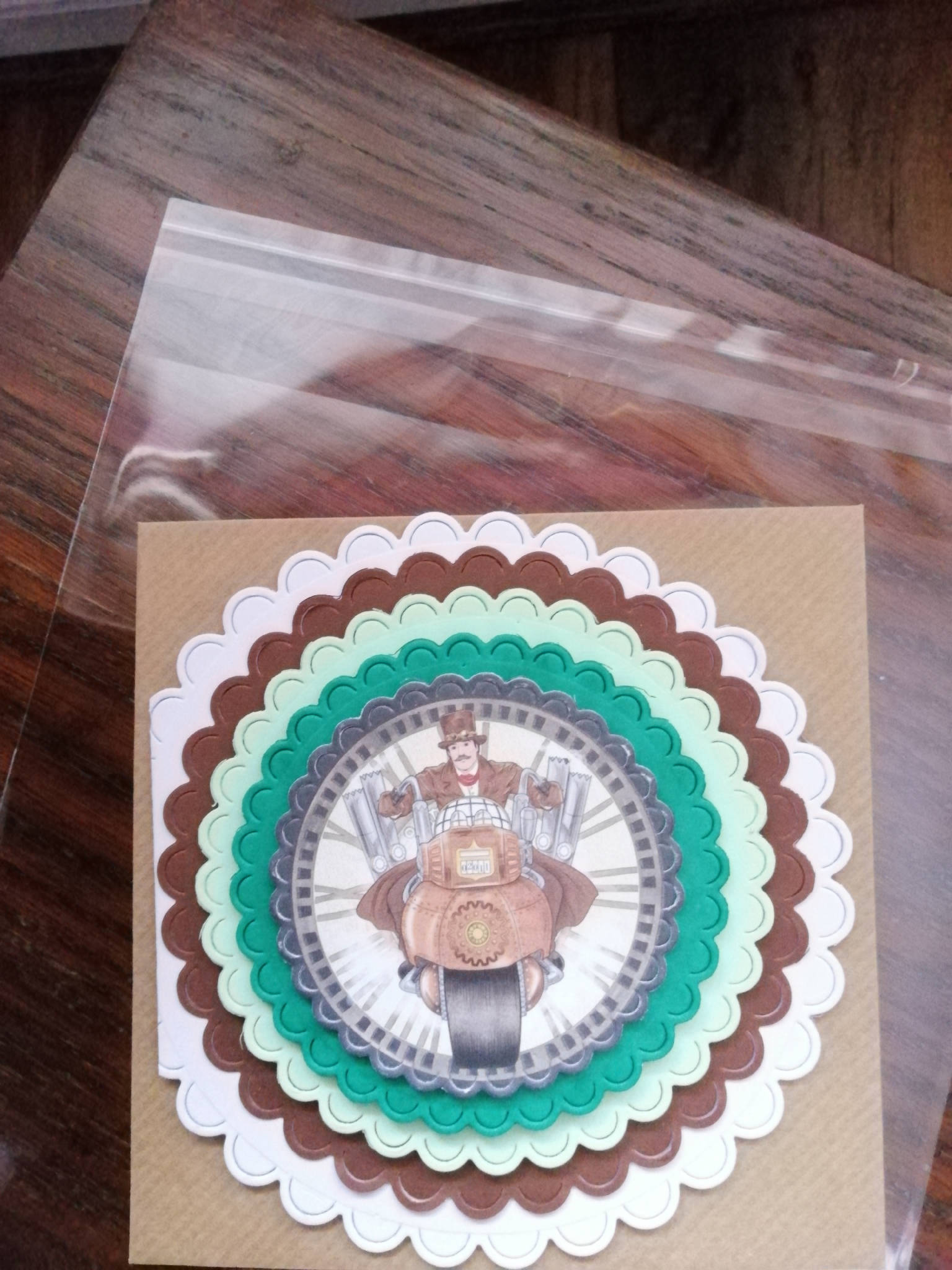 Steampunk handmade blank card