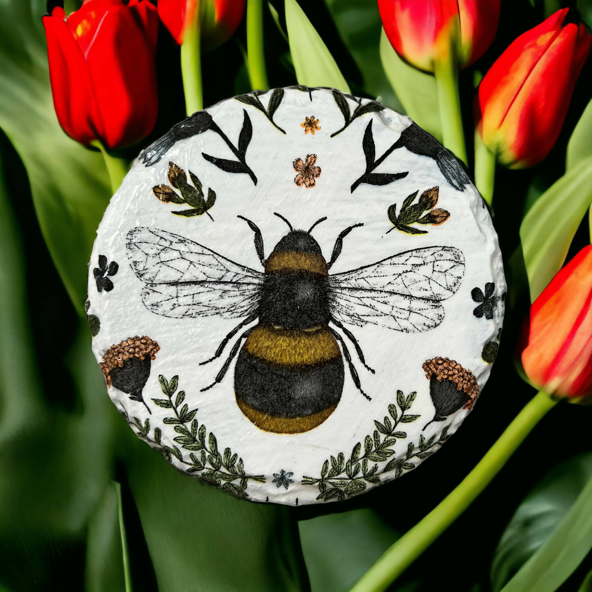 Beautiful bee slate coasters, drink coasters, stocking fillers