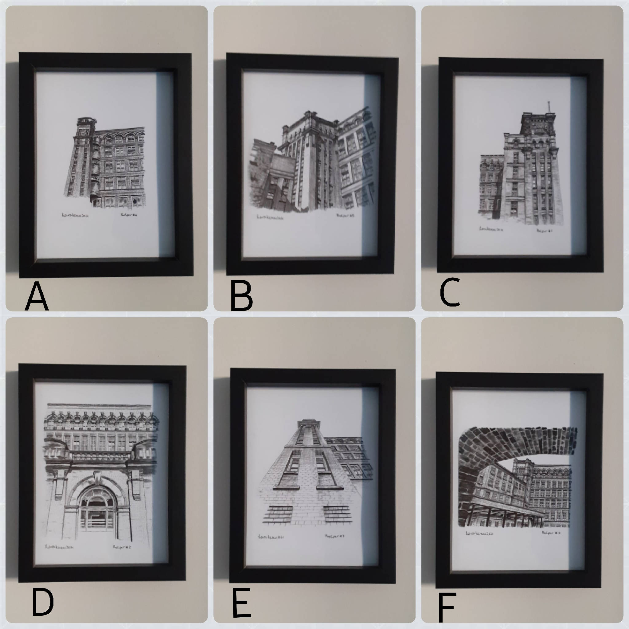 A5 Architectural prints