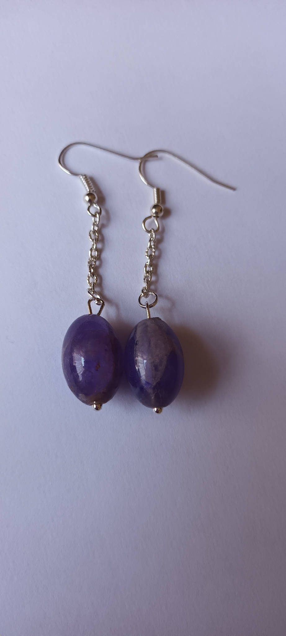 Periwinkle chain earrings