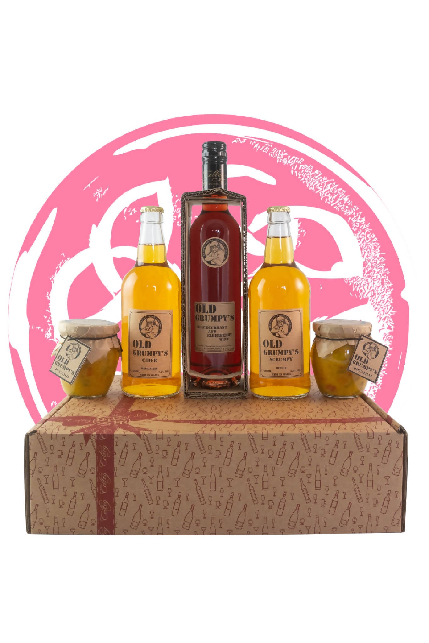 Old Grumpy’s Wine, Cider & Piccalilli Hamper Box