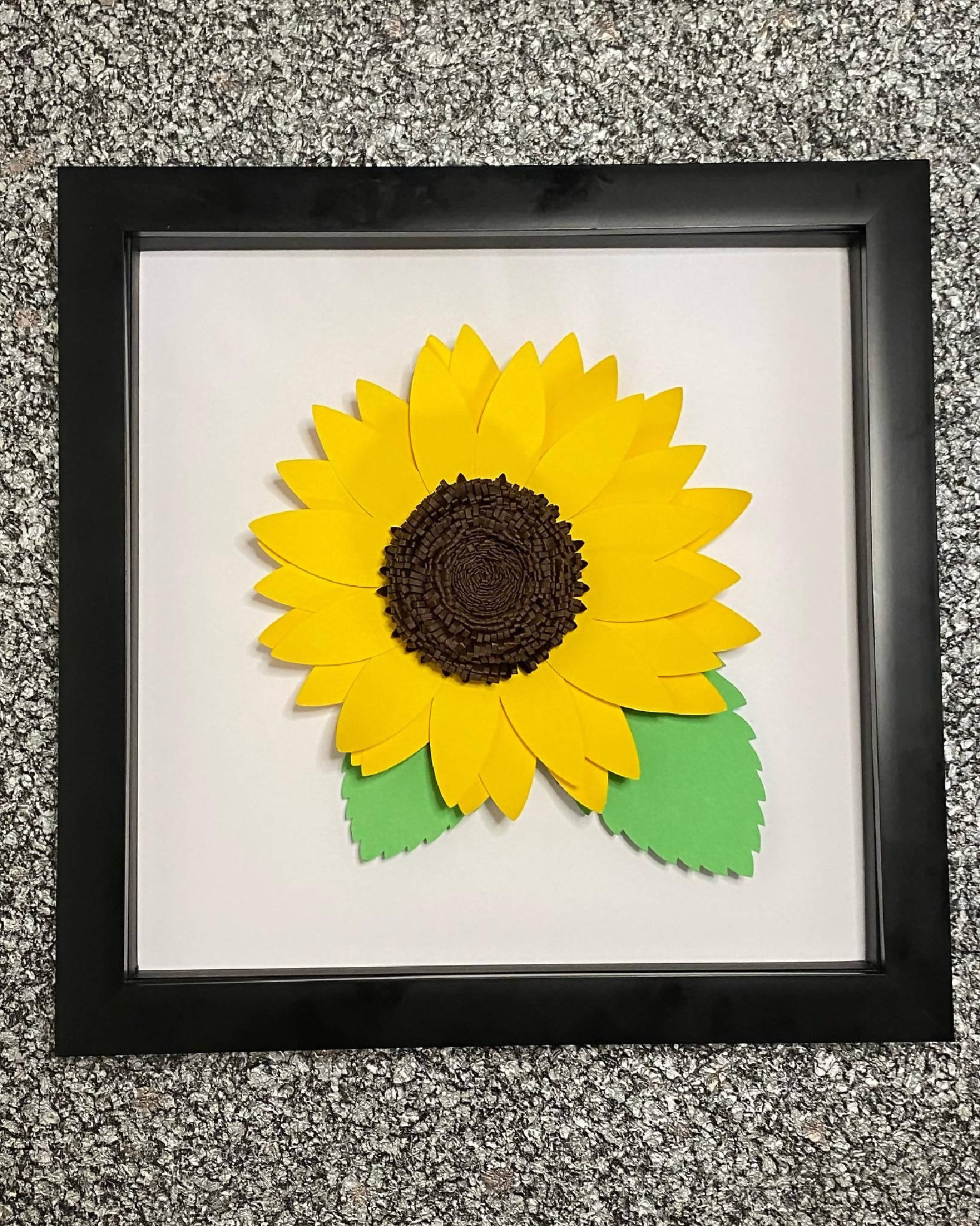 Sunflower wall art white