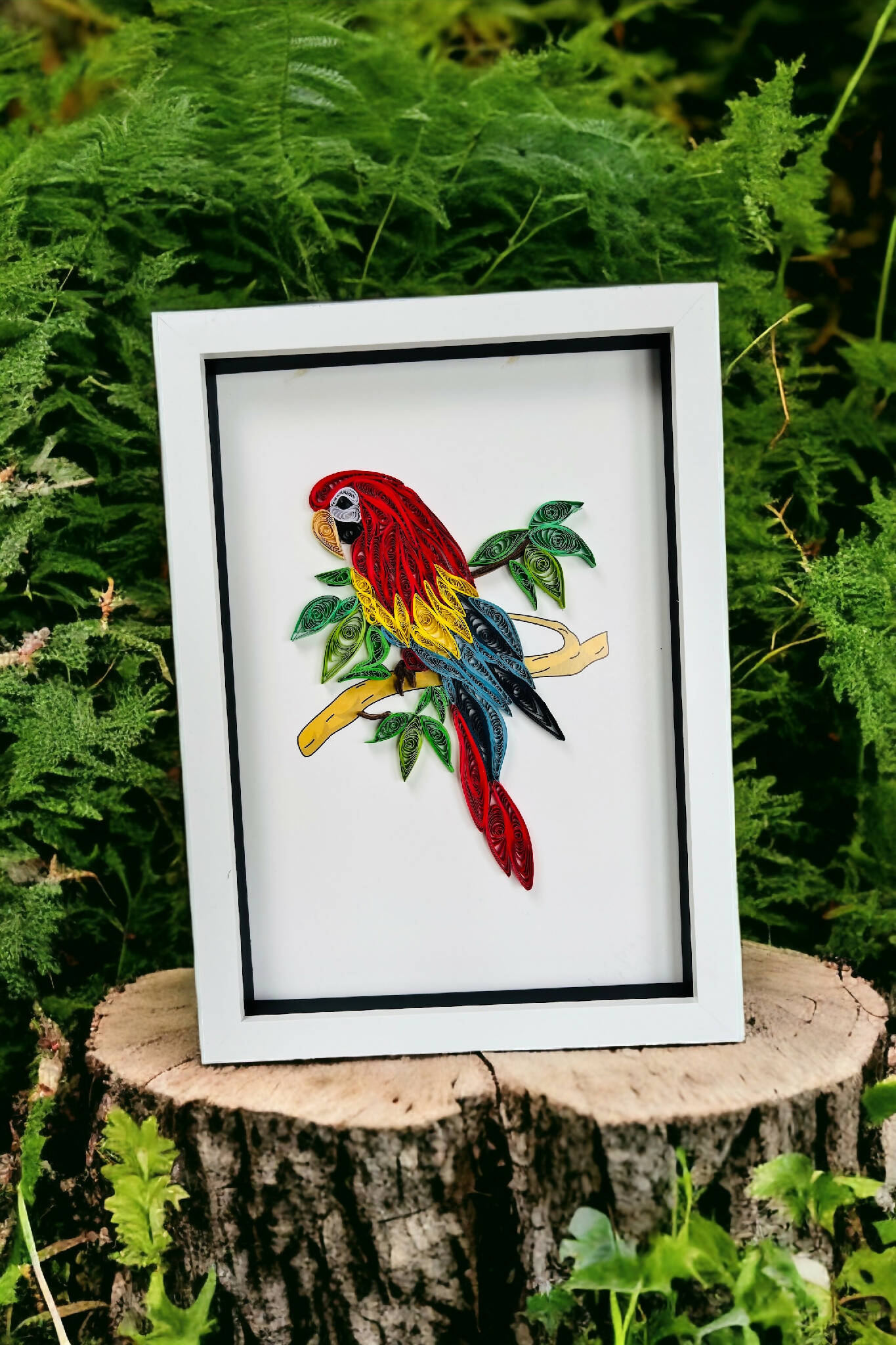 Parrot picture quilled