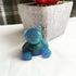 Blue Glitter Resin Bear