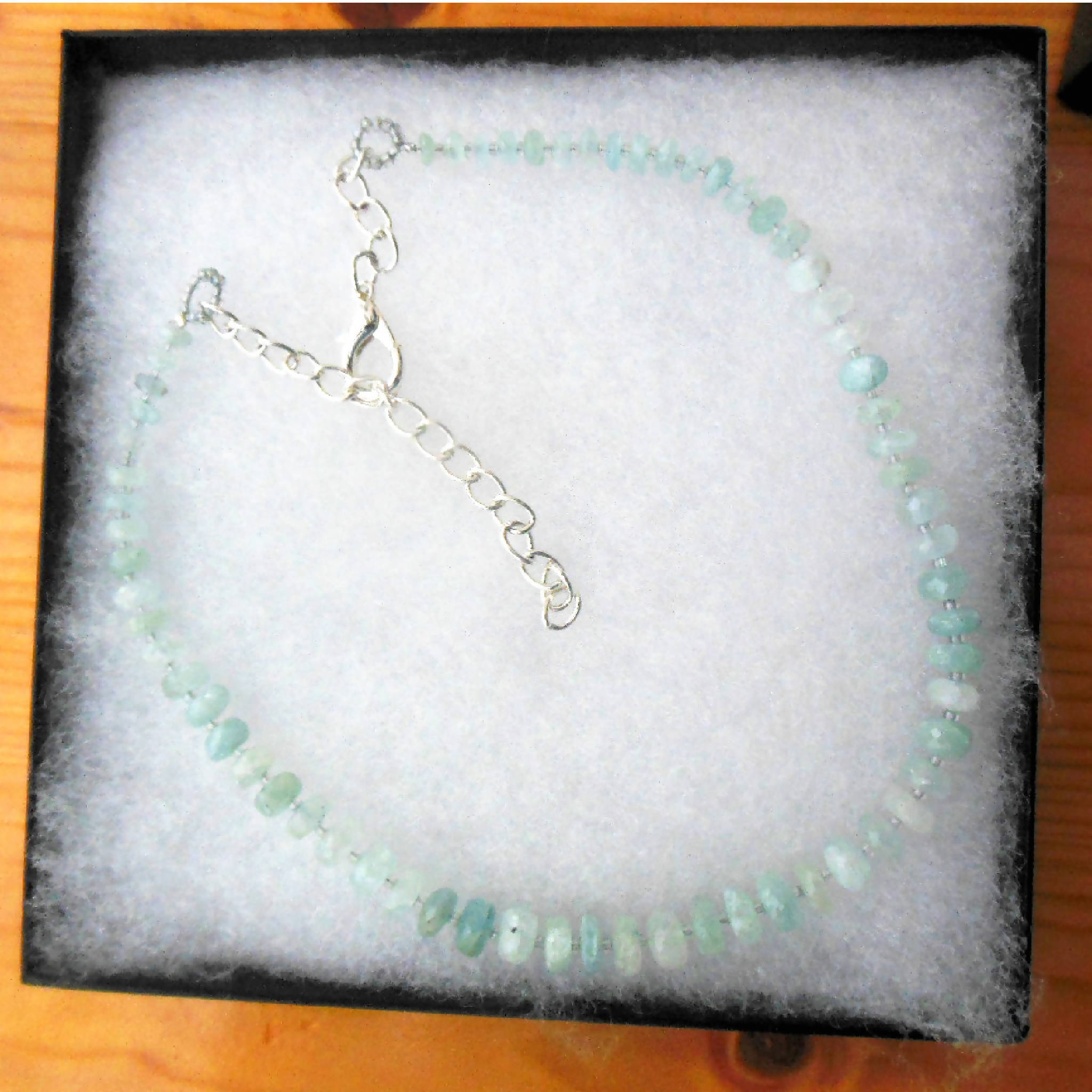 Aquamarine gemstone Necklace 119