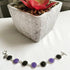 Purple and Black Druzy Resin Bracelet