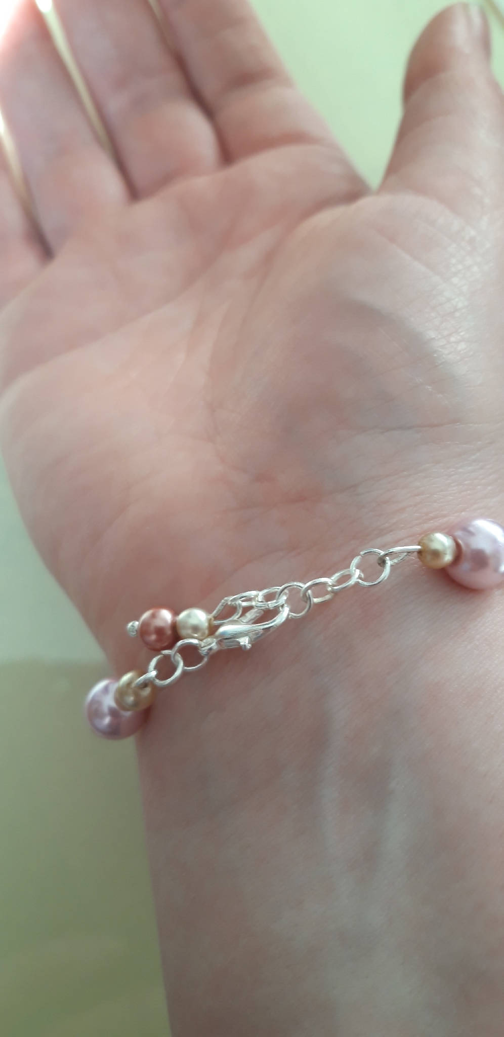 Delicate pink bracelet