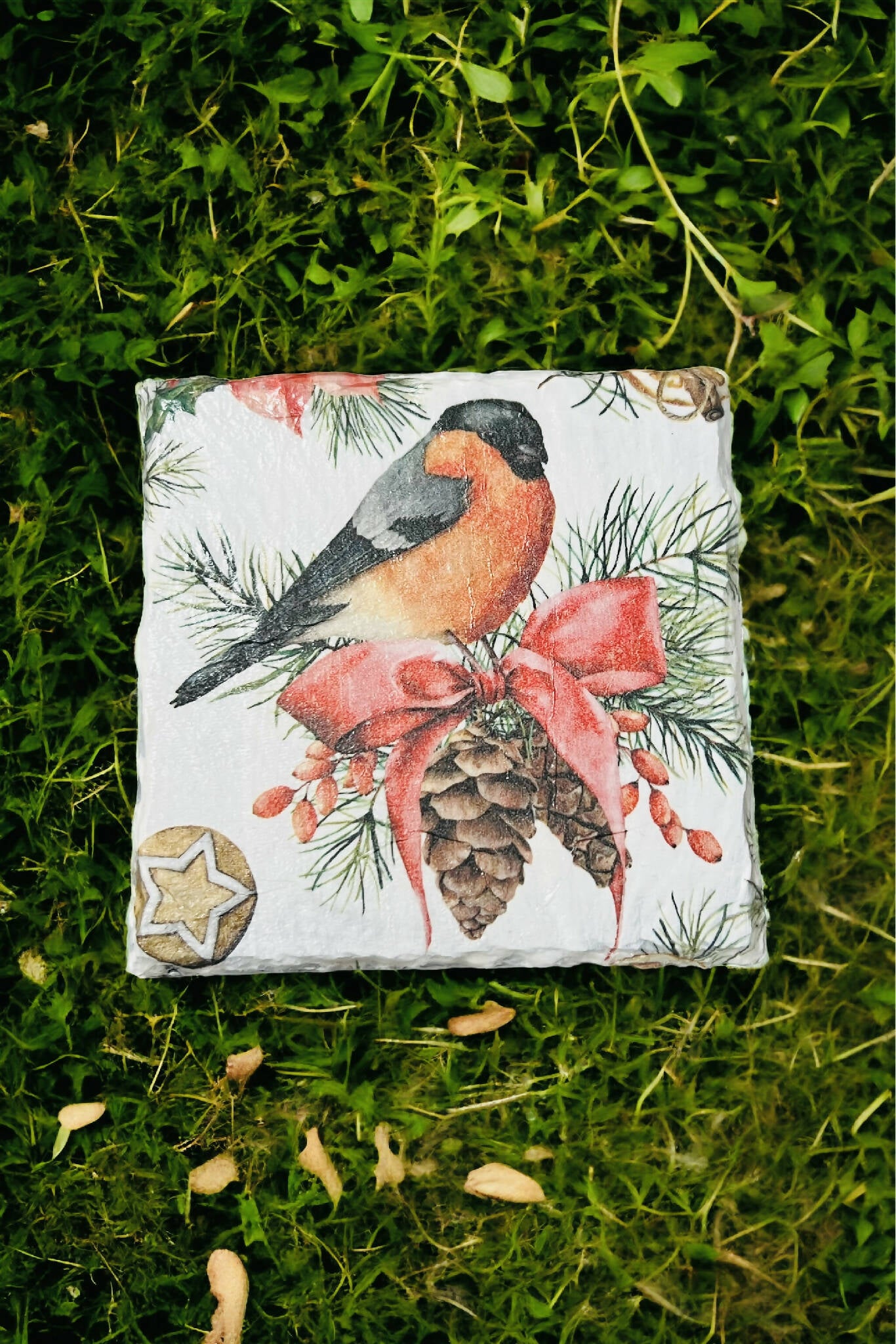 Bullfinch Christmas coasters