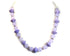 Unique by Dragonheart 54cm necklace and 4.5cm drop Earrings set featuring purple jade and painted wood