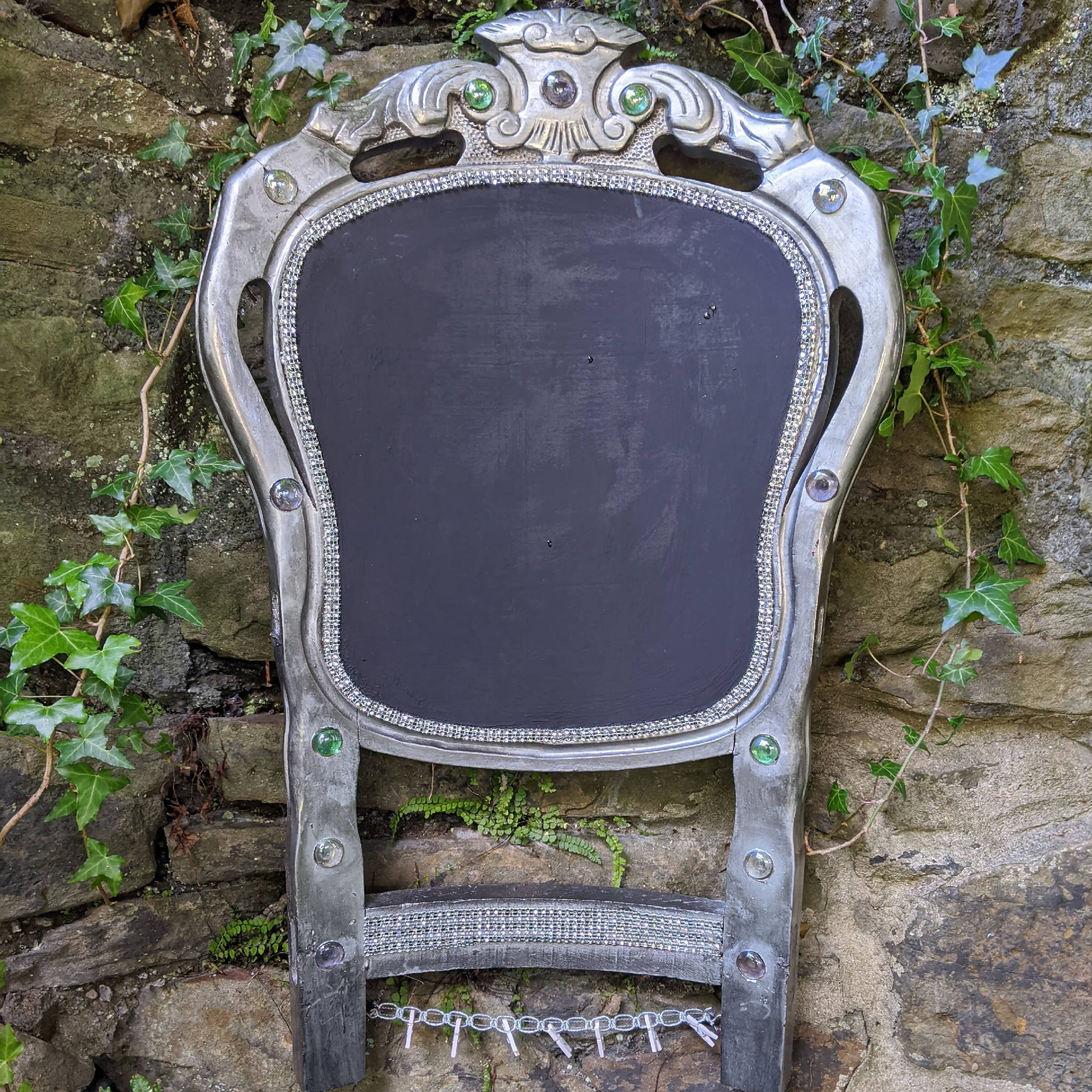 Silver Chair Back Chalkboard