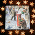 Festive Christmas present postal coaster, posting parcels drinks coaster, stocking filler gift