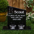 Personalised Memorial Granite Headstone On Plinth With Tea Light Holders.