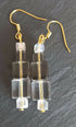 Earrings - Smokey and Clear Cubes