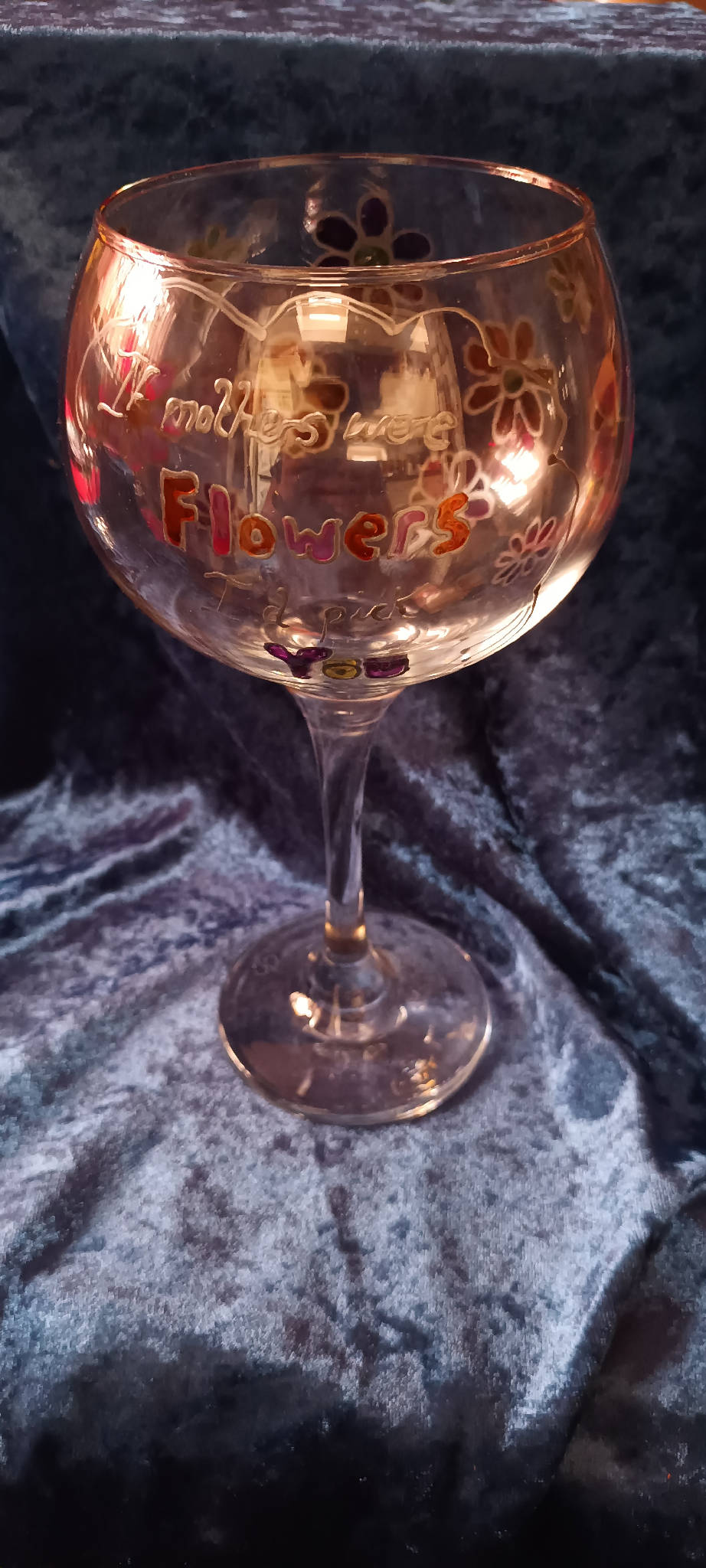 If Mothers were flowers Gin glass