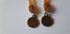 Orange and Bronze Tree Earrings