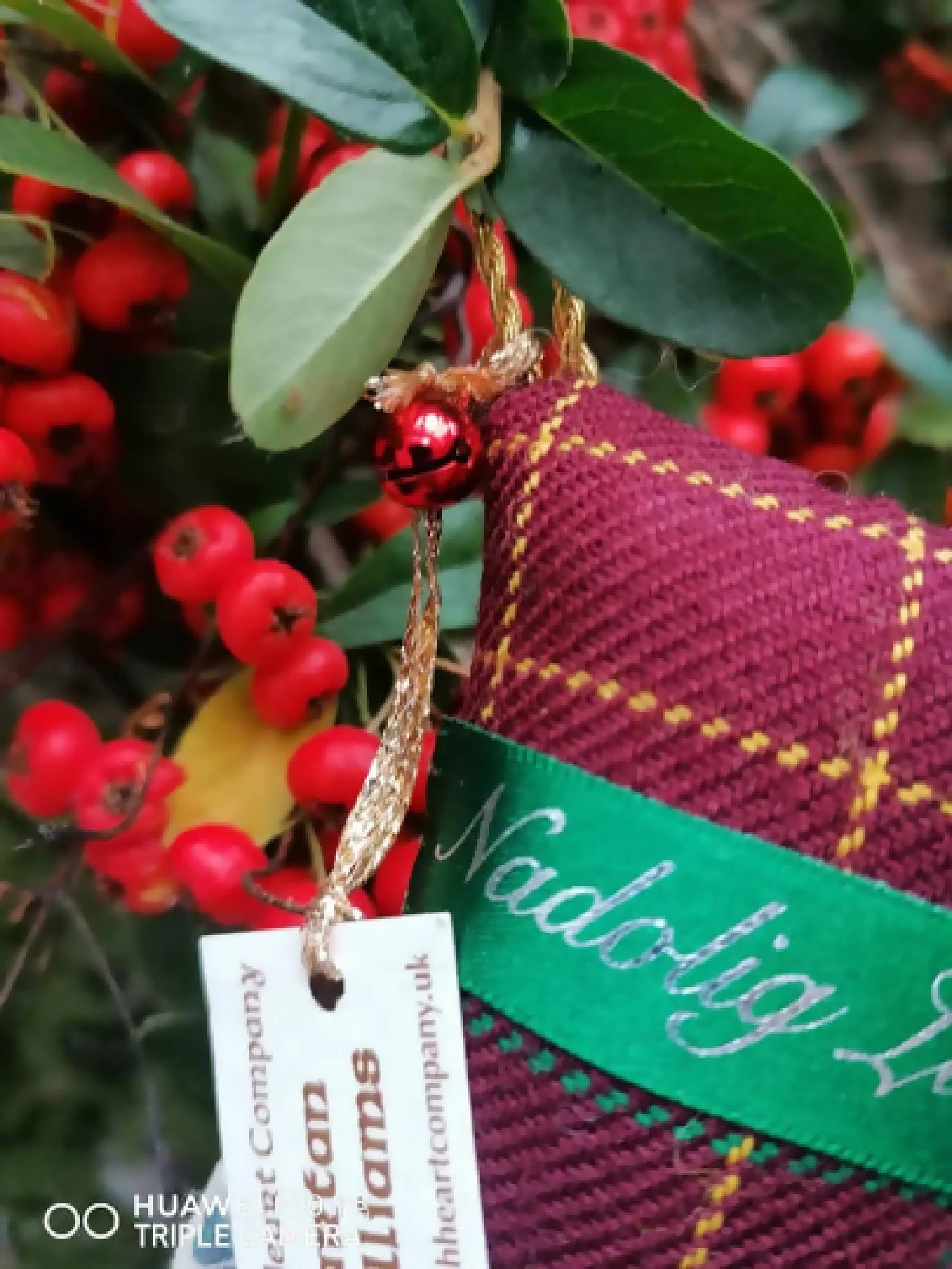 Welsh Tartan Christmas Stocking Decoration