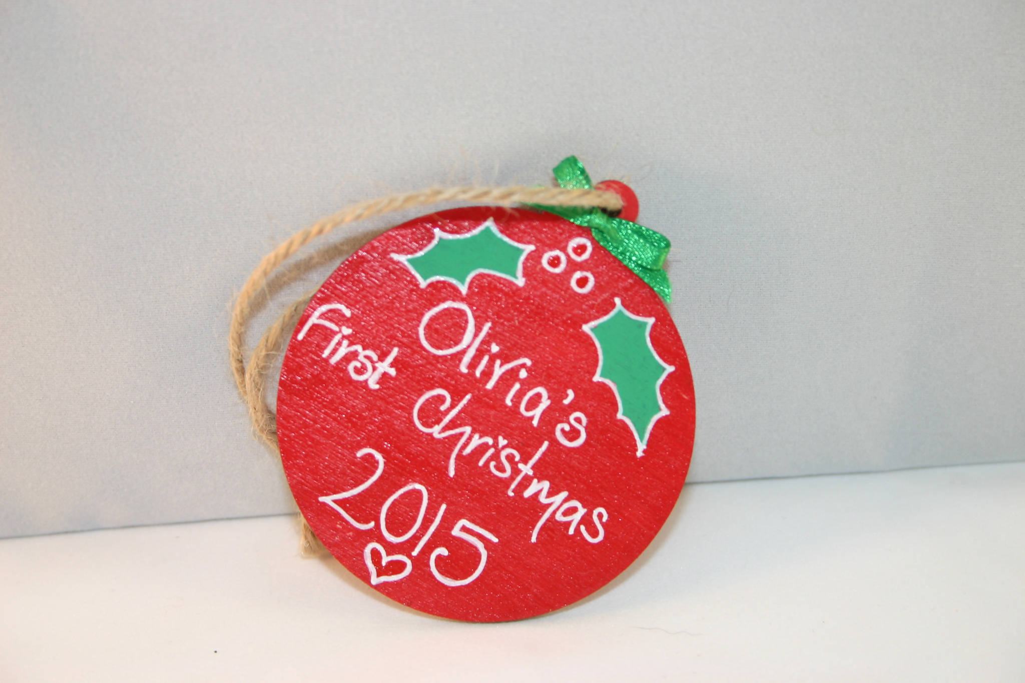 Personalised Christmas bauble decorations